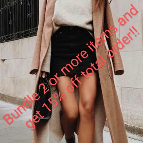 Zara peplum basic skirt black , pearls - Picture 10 of 10